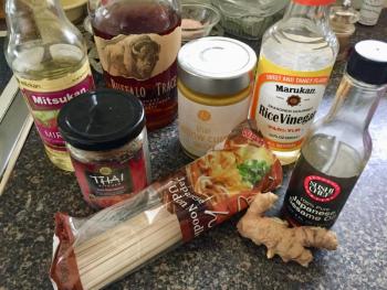 All of these Thai flavorings make for a great soup, except for the Buffalo Trace bourbon. That was a gift from Marilyn Gorneau, and you know what that was for. SUZI THAYER/Boothbay Register