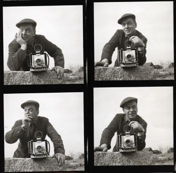 Kosti Ruohomaa self-portrait. (Photo courtesy Penobscot Marine Museum)