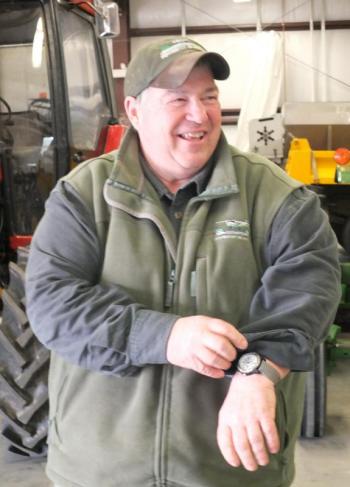 Kevin Waters, owner of Penobscot Air checks out the new facility.
