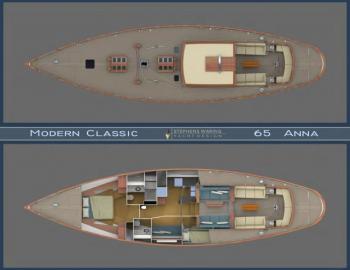 ‘Anna’ renderings, courtesy Lyman-Morse and Stephens Waring Yacht Design