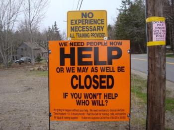 An updated sign outside OHFD. (Photo from OHFD Facebook page, published with permission)