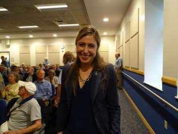 Maine House of Representatives District 97 Representative and House Majority Leader Erin Herbig lends her support. (photo by Erica Thoms)