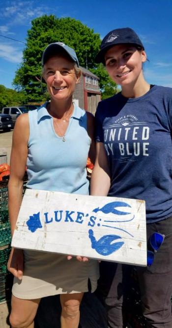 Merritt Carey, General Manager of Luke’s Lobster with Kelly Offner, United By Blue’s Head of Clean Up.