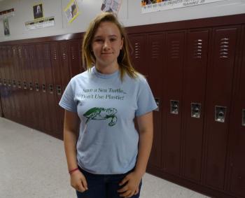Ada Curry wears a BRRR tee-shirt. (photo by Erica Thoms)