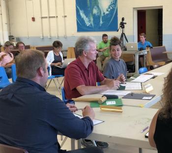 Five Town CSD board chairman David Perkins, of Lincolnville, and Michelle Fong, of Hope.