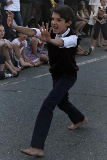 Preston Henderson performing "Revolting Children" at Summer Solstice Celebration n Rockland(Photo courtesy of Gretchen Henderson)