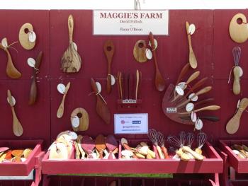 Handmade wooden goods from Maggie’s Farm. (photo by Erica Thoms)