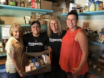 L to R: Kay Guess, Ely Johnson, Tracie Payor, and Sarah Holcomb of The Pursuit Church Outreach. (Photo courtesy of Knox County Homeless Coalition)