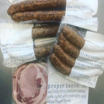 Bacon and smoked sausage from A Small Good. (Photo courtesy of A Small Good via Facebook)