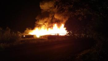 45 High Street in Warren burned to the ground Wednesday, Sept. 12. (Photo by Ed and Amy Joy)