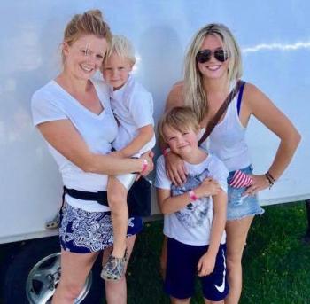 Kristen shared a special bond with her sister Alison (left) and her nephews, Mason (left) and Colton.