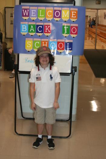 Liam Riley is ready to start a new school year. (Photo courtesy Thomaston Grammar School)