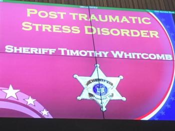 Speakers during week two included Deputy Timothy Whitcomb, who discussed post-traumatic stress disorder. (photo courtesy of Chief Deputy Trundy)