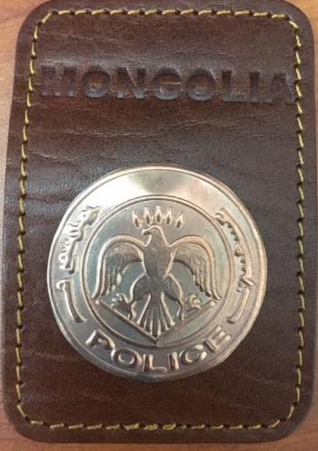 A Mongolian police shield was also shared at the event. (photo courtesy of Chief Deputy Trundy)