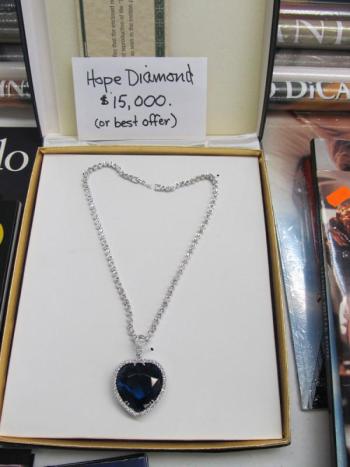 Including the Hope Diamond (they probably meant The Heart of The Ocean, but that’s just a trifling detail).