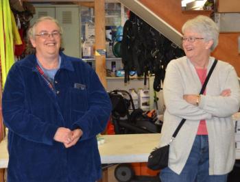 Sisters Jan Calderwood and Eileen Adams. (Photo by Lynda Clancy)