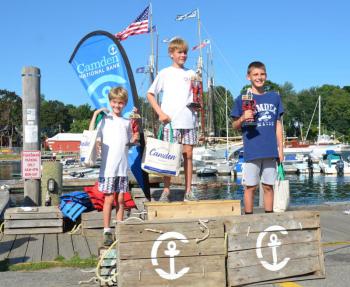 The three top crate racers: First place, William Rice, 364 crates; second place, Lucas Drinkwater, 336 crates; and Channing Rice, 333 crates. The crowd favorite was Wyatt Turner, 5 years old.