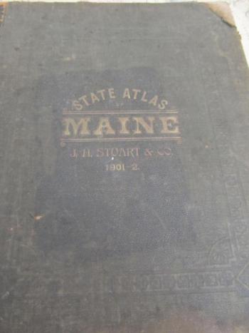 The large atlas Davis had on display from 1901. (Photo by Kay Stephens)