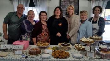 The “Unofficial Ladies Auxiliary Club of Rockport” hosted the third annual first responders appreciation lunch on Oct. 26. Pictured from left to right are, Tom Bridges, Keirsten Delano, Michelle Gagne Hannan, Lori Bridges, Marci Casas, Michelle Chamberlain and Maggie Timmermann. (Photo by Sarah Shepherd)