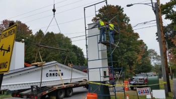 The arch is ready to go back home thanks to Rockport Steel. (Photo by Sarah Shepherd)