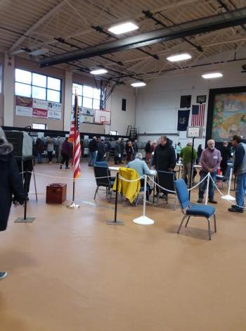 Rockland polls. (Photo by Sarah Thompson)