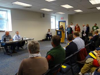 Mary Costigan, who works with the law firm representing the town of Islesboro in the lawsuit against the Department of Transportation. (photo by Erica Thoms)