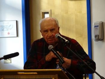 John Mitchell, who said he was born on the island before the ferry service began in 1936, also voiced concerns over Tariff No. 8. (photo by Erica Thoms)