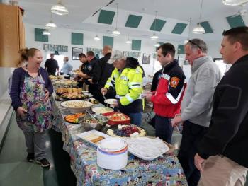 The buffet table! (Photo by Maggie Timmermann)