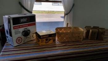 A sample of the raffle prizes donated by many local businesses. (Photo by Sarah Shepherd)