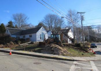 rockport, maine, library, demolition, construction