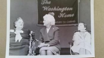 First Lady Barbara Bush visited the residents of The Washington Home on Valentine’s Day in 1989. (Photo courtesy of Sarah Shepherd)