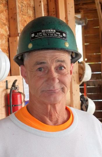 Brian Patterson, job foreman for Cold Mountain Builders, oversees the project in September 2018. (Photo by Chris Wolf)