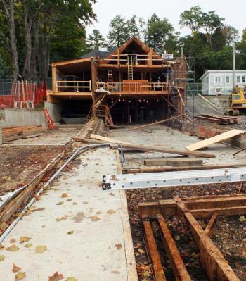 The boathouse, as it is dismantled in September 2018. (Photo by Chris Wolf)