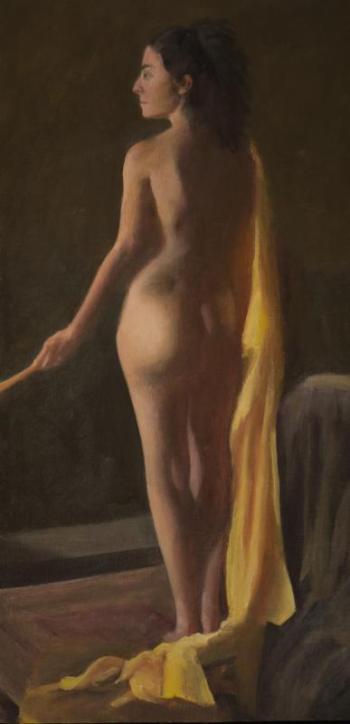 “Golden” by Southport artist Rick Dickinson, is in the 3rd Annual What’s Nude In Boothbay Harbor? exhibition at Boothbay Region Art Foundation. Courtesy of Patricia Royall Rick Dickinson, Southport ME