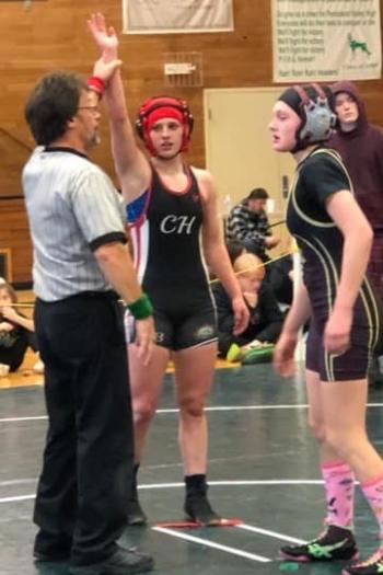 Kristina Kelly at the state championship tournament. (Courtesy Steve Alex)