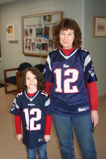 Liam Riley and Second-grade teacher, Terri Bassett. (Photo by Thomaston Grammar School)