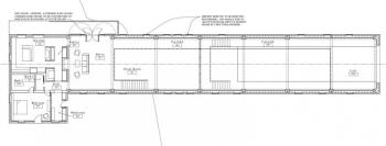 An interior layout of the American Boathouse, when it is finished, as included in the American Boathouse Rehabilitation plans.
