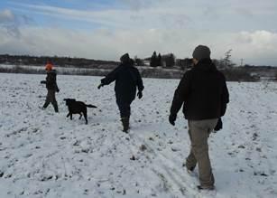 Amanda sharing her thoughts of where the new trail placement should go. (Photo courtesy Trekkers)