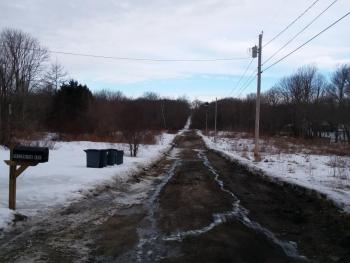 View of the proposed lot, March 2, looking west. (Photo by Sarah Thompson)