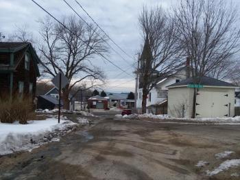 Intersection of Philbrick Avenue and Rocky Hill Road, facing Camden Street. (Photo by Sarah Thompson)