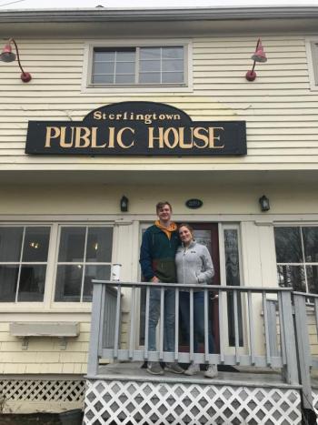 Brian Fickett and Jillian Lary, both 24, are the owners of the soon-to-open Sterlingtown Public House in Union. (Photo by Jenna Lookner)