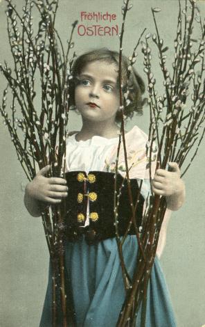 An old German Easter card. Pussy Willows are a common symbol of spring and/or Easter around the world. (Photo courtesy Kristen Lindquist)