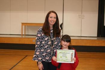 Principal Ainslee Riley, Sophia Davis. (Photo courtesy Thomaston Grammar School)