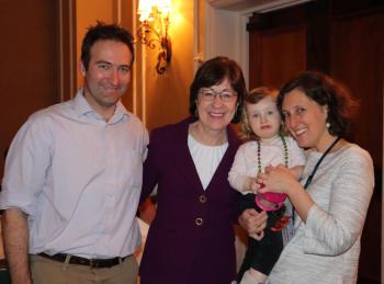 Senator Collins with Nick Battista, senior policy officer of the Island Institute, and Meredith Mendelson, deputy commissioner of Maine Department of Marine Resources (Photo courtesy Susan Collin’s office)