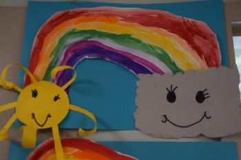 Rainbow by a kindergarten student. (Photo courtesy Thomaston Grammar School)