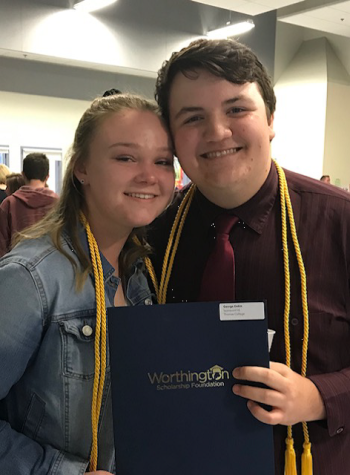 Michaela Alley and George Dakin. (Photo courtesy Worthington Scholarship Foundation)
