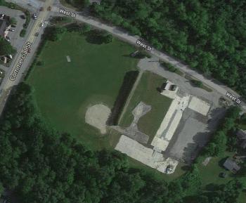 Aerial view of the former Rockport Elementary School property. Source: Google Maps