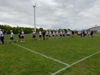 The Camden Hills boys lacrosse team in its June 5 playoff game. (Courtesy Steve Alex)