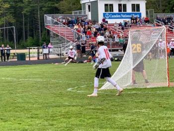 The Camden Hills boys lacrosse team in its June 5 playoff game. (Courtesy Steve Alex)