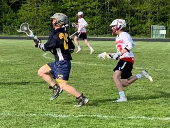 The Camden Hills boys lacrosse team in its June 5 playoff game. (Courtesy Steve Alex)